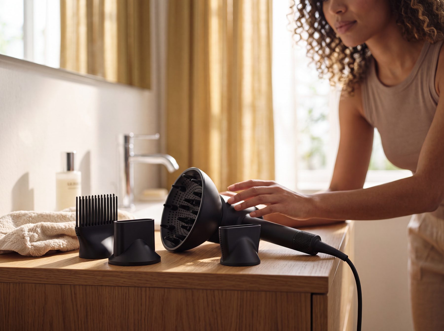 iloox Sensedry attachments in a bathroom